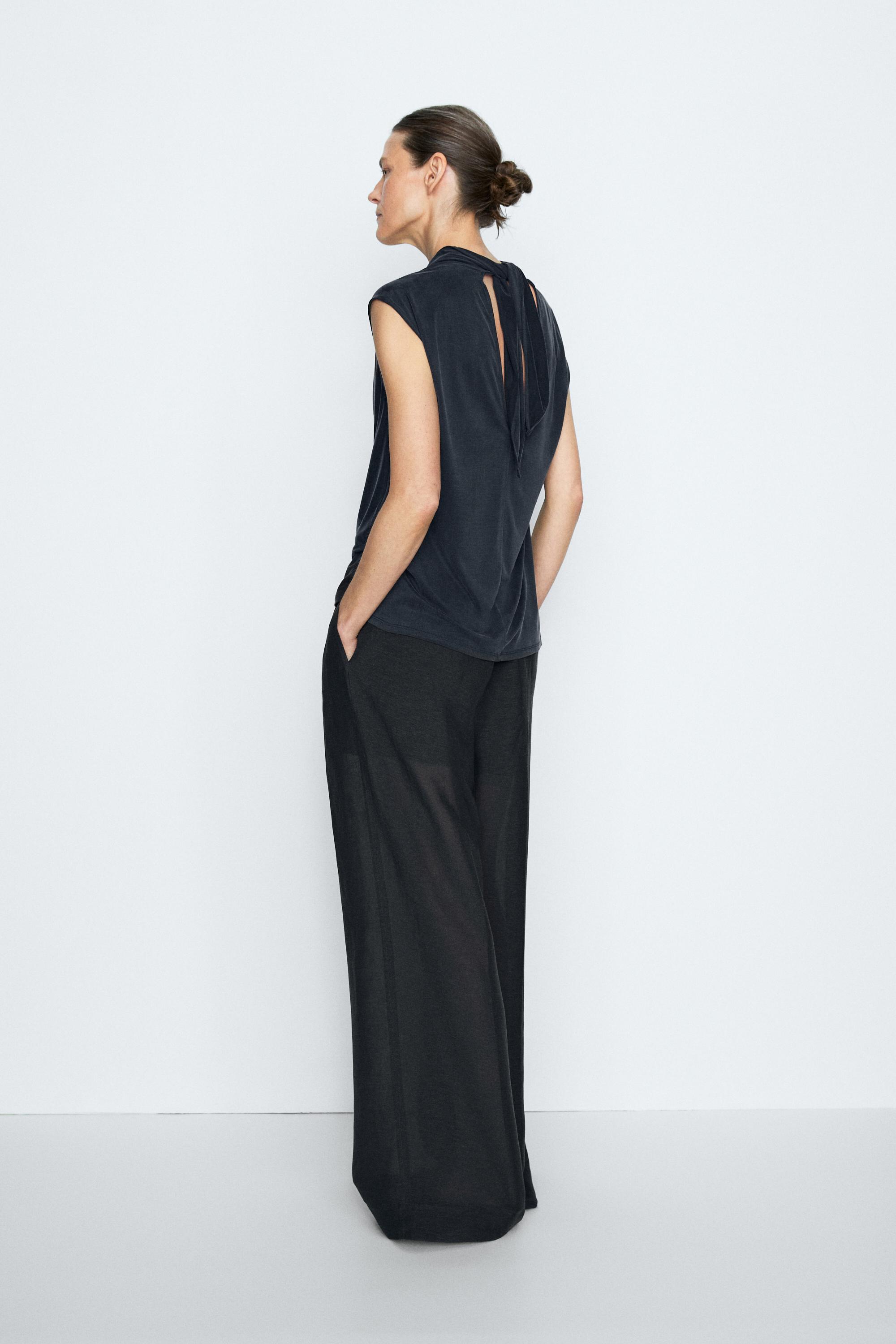 Draped back-tie top - STUDIO